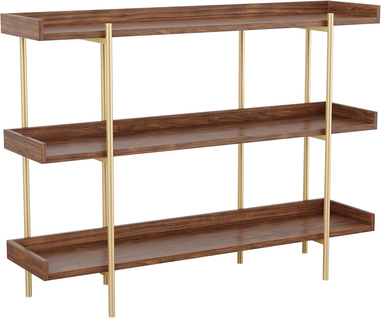 Martha Stewart Raines Martha Stewart Emmett 3 Shelf Storage Display Unit Bookcase with Metal Frame