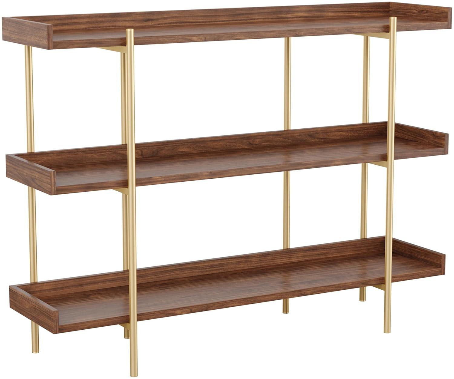 Martha Stewart Raines Martha Stewart Emmett 3 Shelf Storage Display Unit Bookcase with Metal Frame