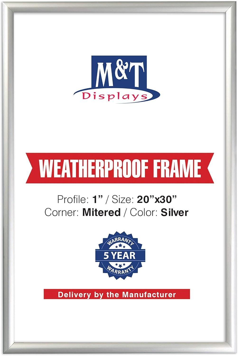 MT Displays Weatherproof Outdoor Snap Poster Frame