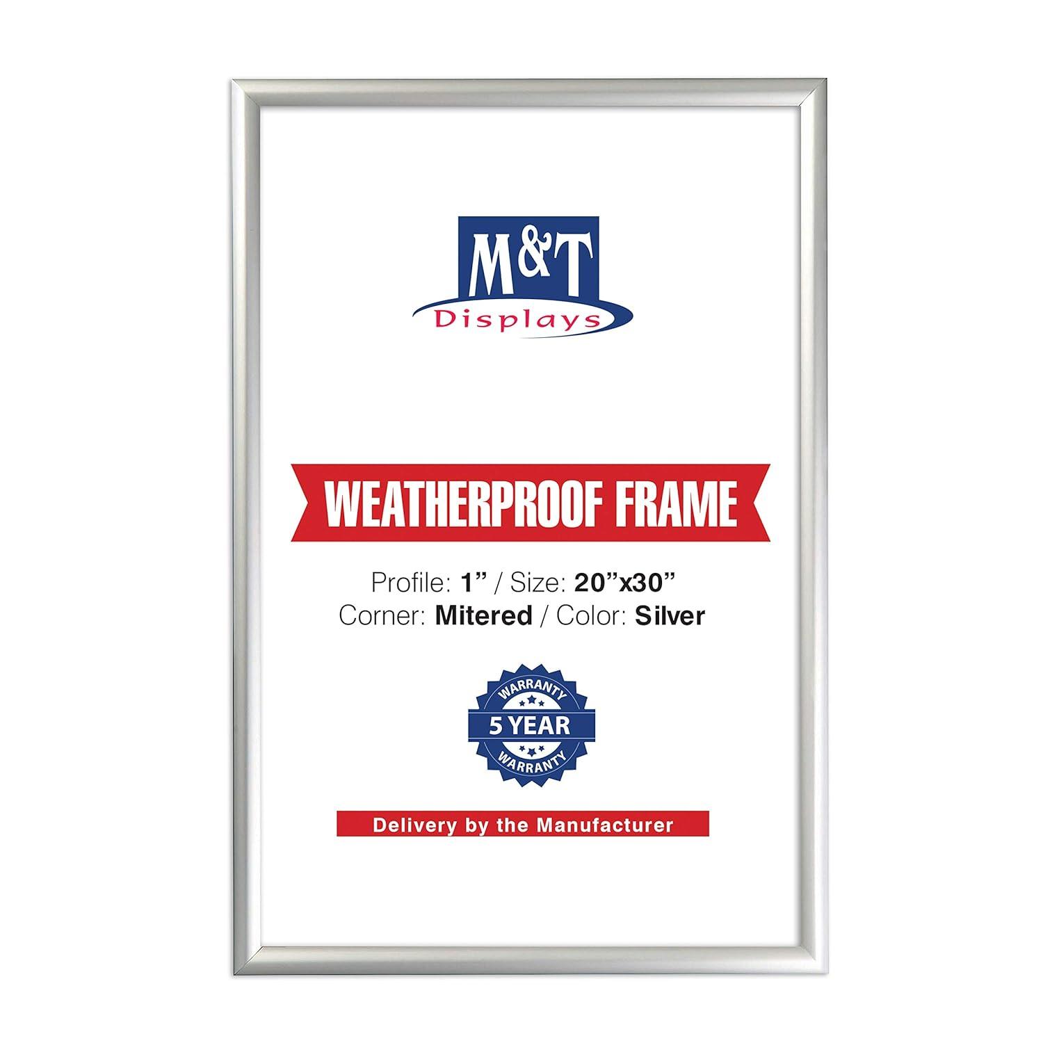 MT Displays Weatherproof Outdoor Snap Poster Frame