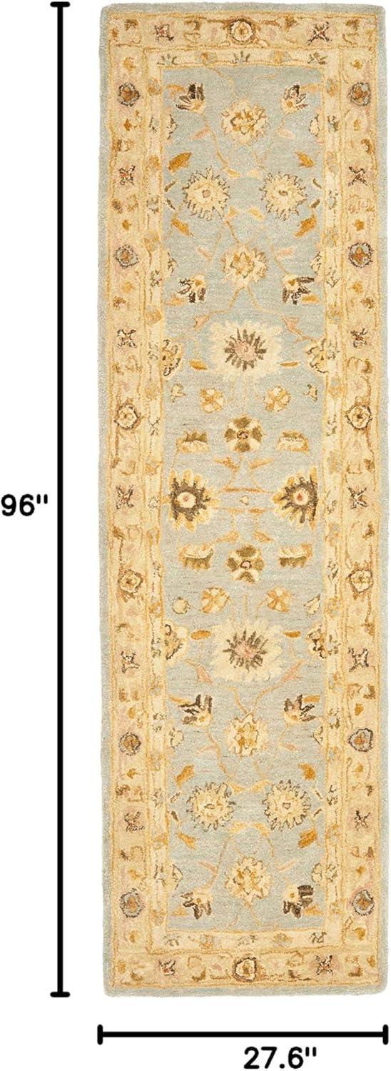 SAFAVIEH Anatolia Sherman Floral Wool Runner Rug, Brown/Taupe, 2'3" x 8'
