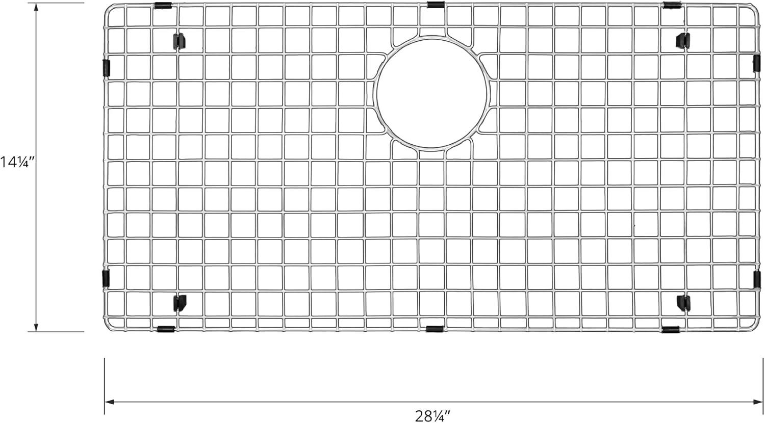 Karran Stainless Steel 28'' x 14'' Bottom Grid with Protective Bumpers