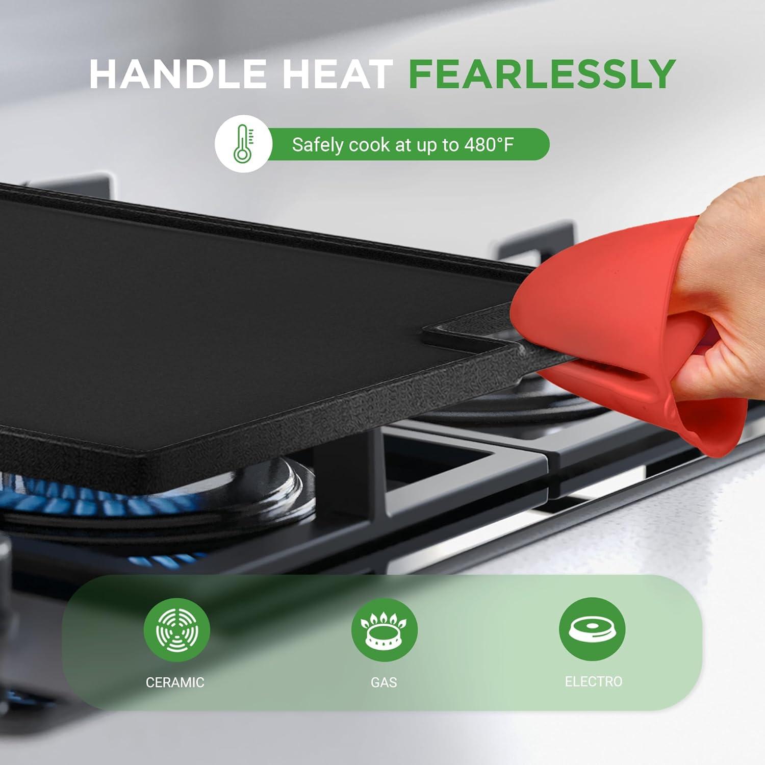 NutriChef 10'' Non-Stick Cast Iron Griddle