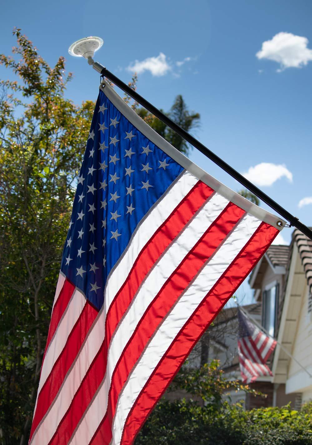 3x5 American Flag for Outside Outdoor Heavy Duty-Nylon USA Flags- Embroidered US Flags Sewn Stripes with Brass Grommets