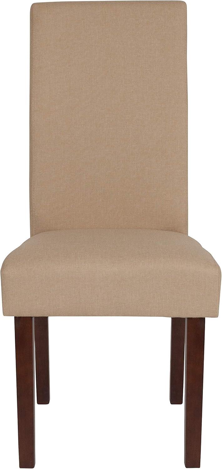 Merrick Lane Mid-Century Panel Back Parsons Accent Dining Chair