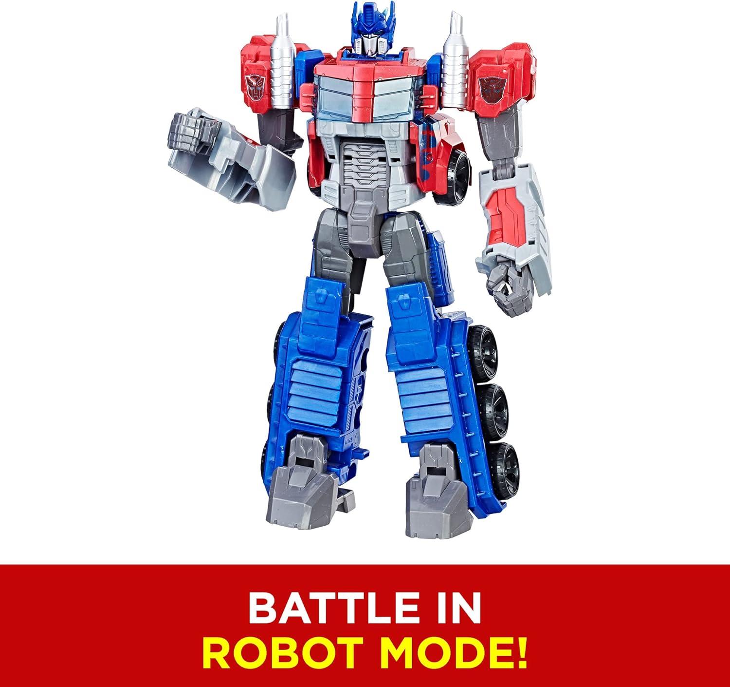 Transformers Toys Heroic Optimus Prime Action Figure - Timeless Large-Scale Figure, Changes into Toy Truck - Toys for Kids 6 and Up, 11-inch