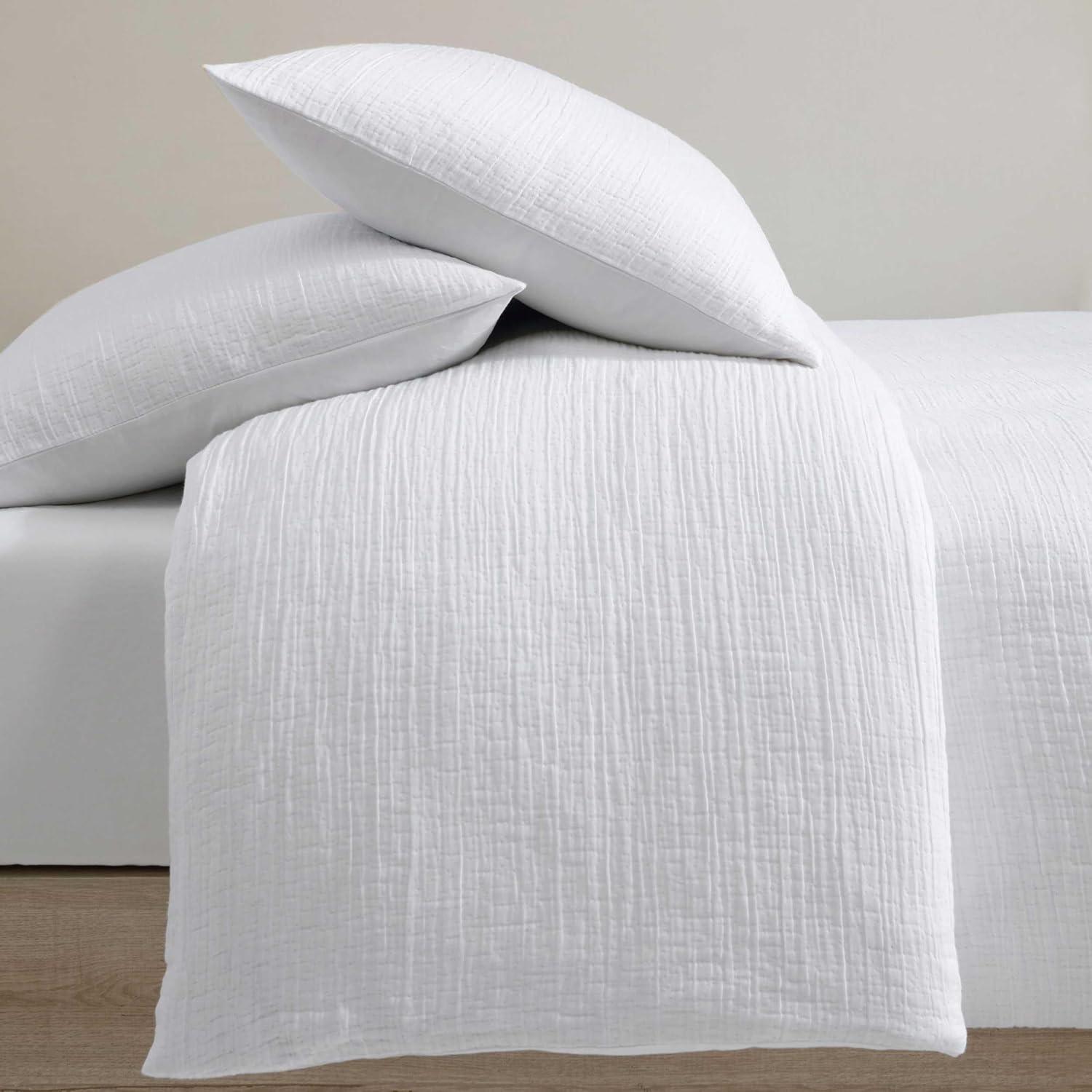 Calvin Klein Washed Texture Solid Cotton Duvet Cover Set