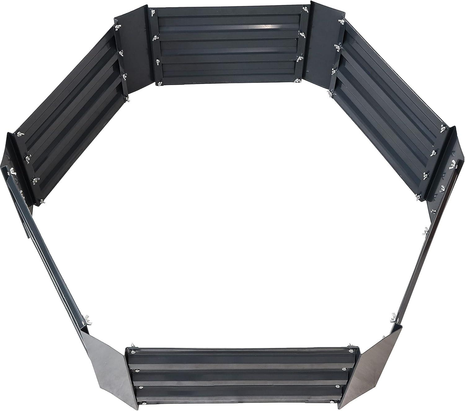 Irick Hexagon Galvanized Steel Raised Garden Bed - 40.5" x 36" x 11.75"