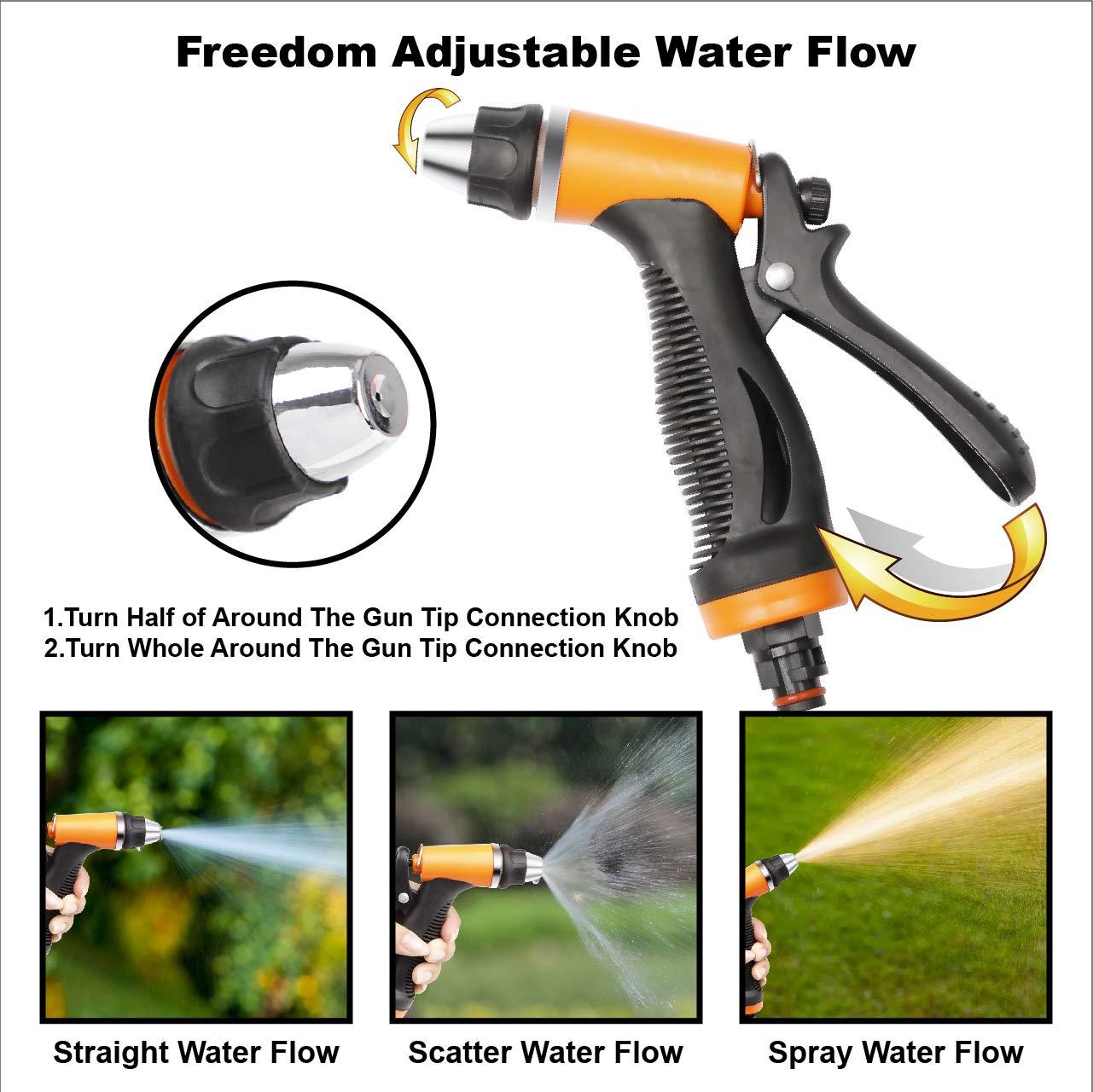 Portable Intelligent Electric Pressure Washer Pump 100W 160 PSI 12V Portable Pressure Powerful Washing Kit with 21.3 Feet PVC Hose for Home, Car, Garden, Projects (100 W-Black Hose)