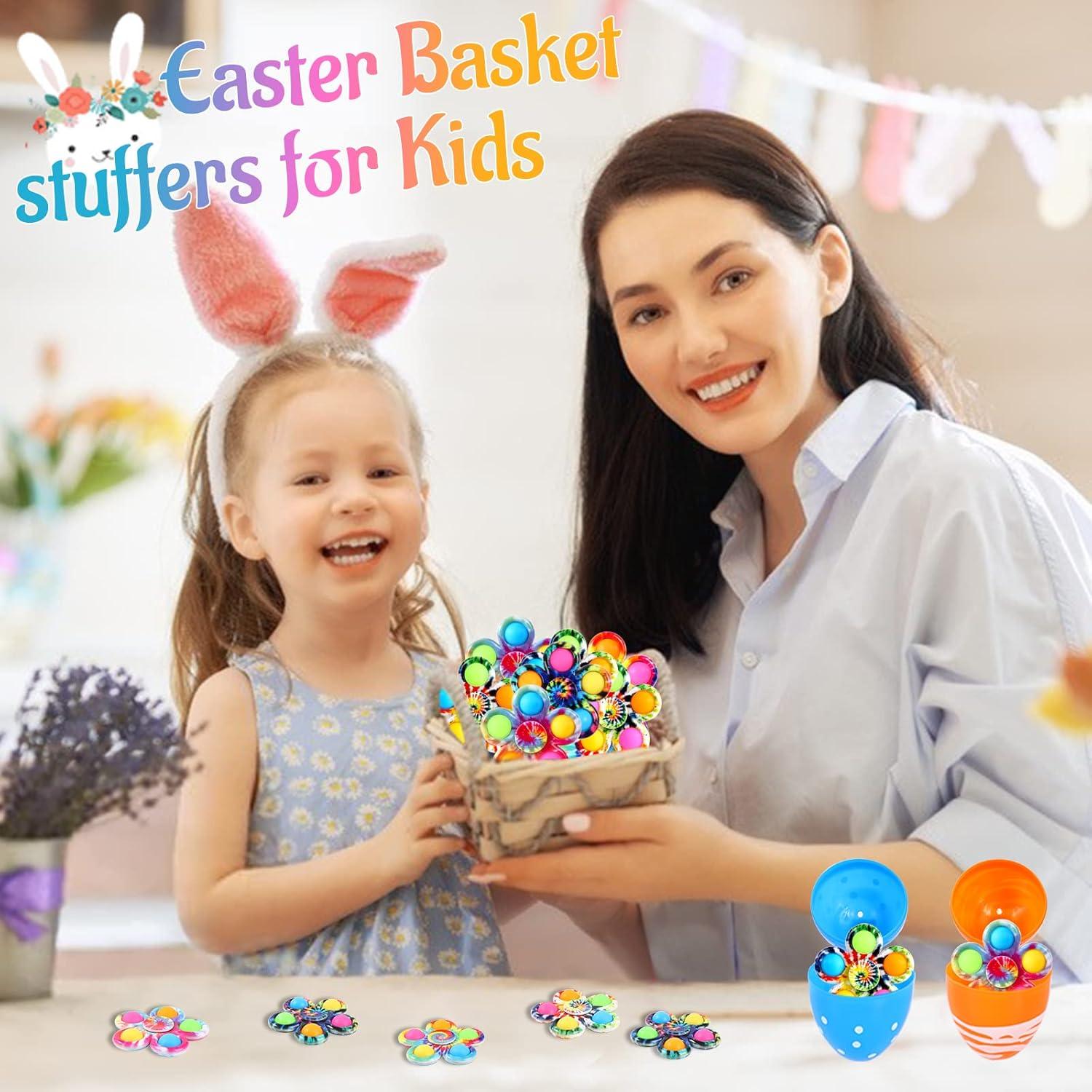 Gigilli 24 Pack Party Favors Fidget Spinners for Kids 4-8 8-12, Goodie Bags Stuffers for Kids 3-5, Pop Mini Fidget Toys Bulk ADHD Classroom Prizes, Toddler Birthday Party Gifts, Adult Anxiety Toys