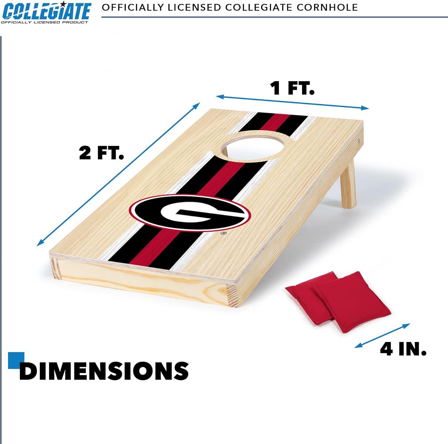 Georgia Bulldogs 1'x2' Solid Wood Cornhole Set with Bean Bags