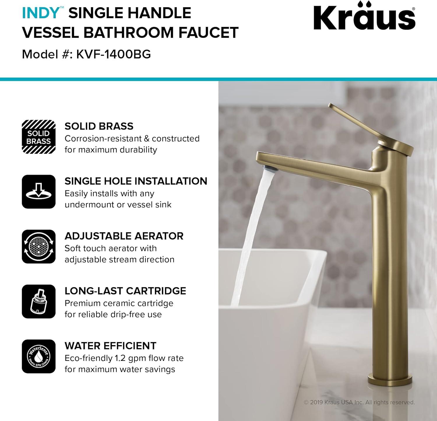 Indy Single Hole Bathroom Faucet