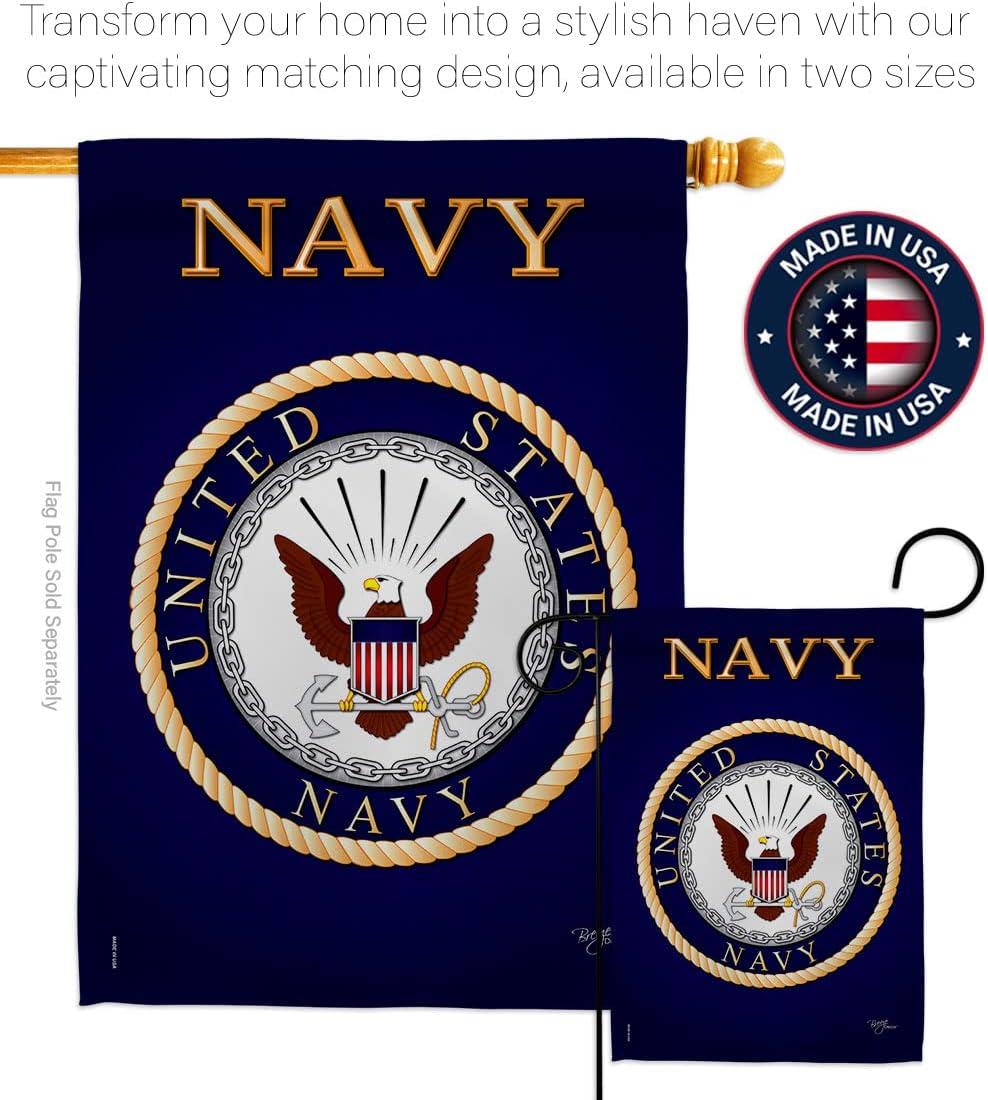 Navy Blue Polyester Military House Flag 28x40