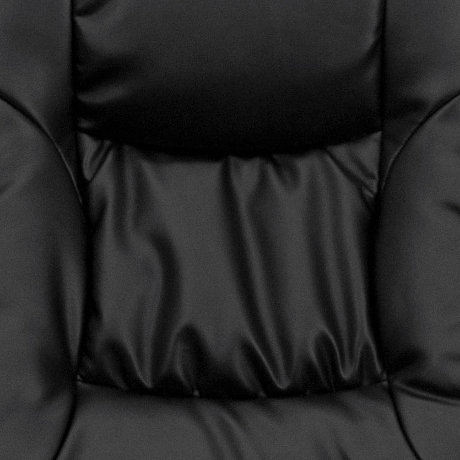 Flash Furniture Rachel Contemporary Multi-Position LeatherSoft Recliner Chair with Ottoman, Black
