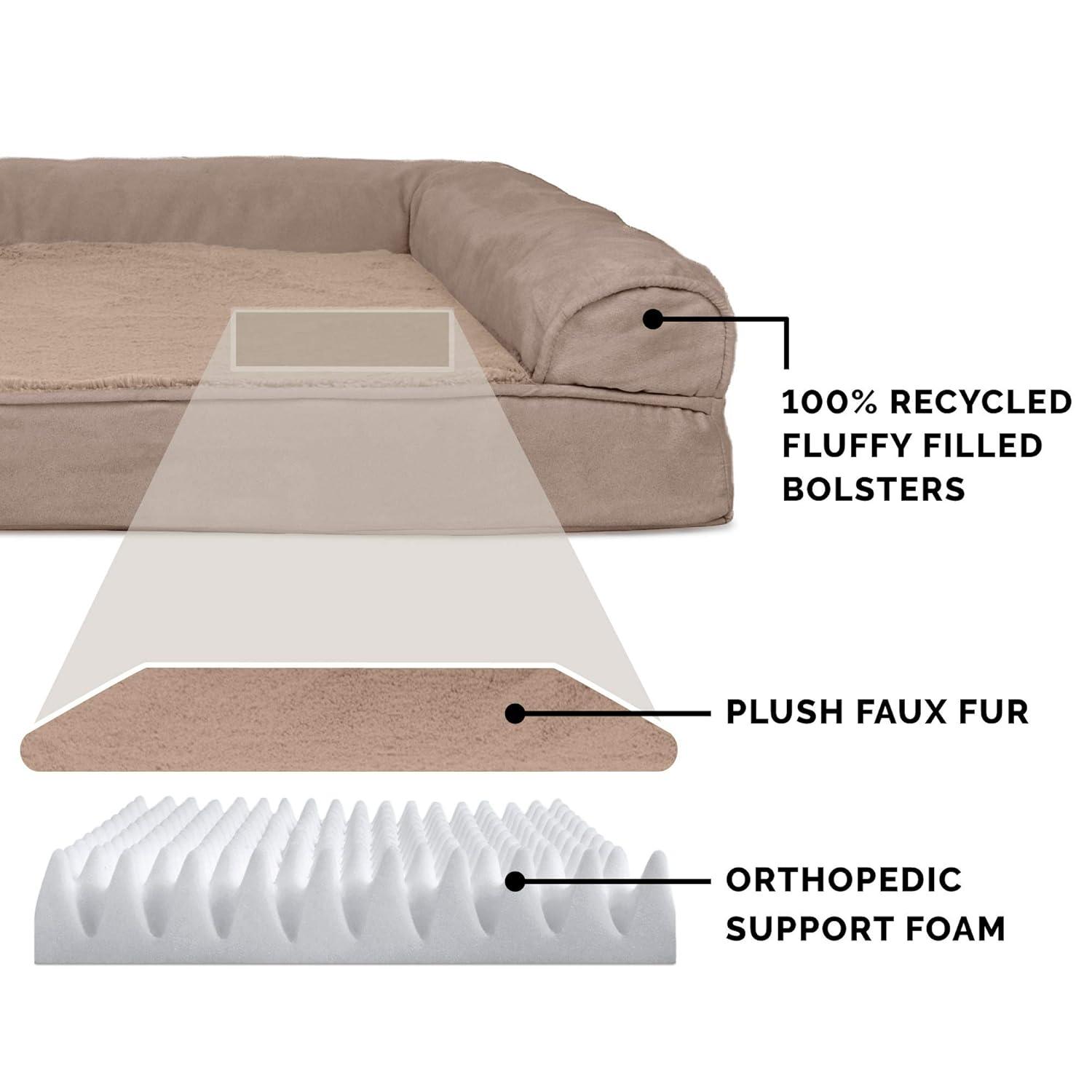 Luxe Fur & Performance Linen Sofa Bed