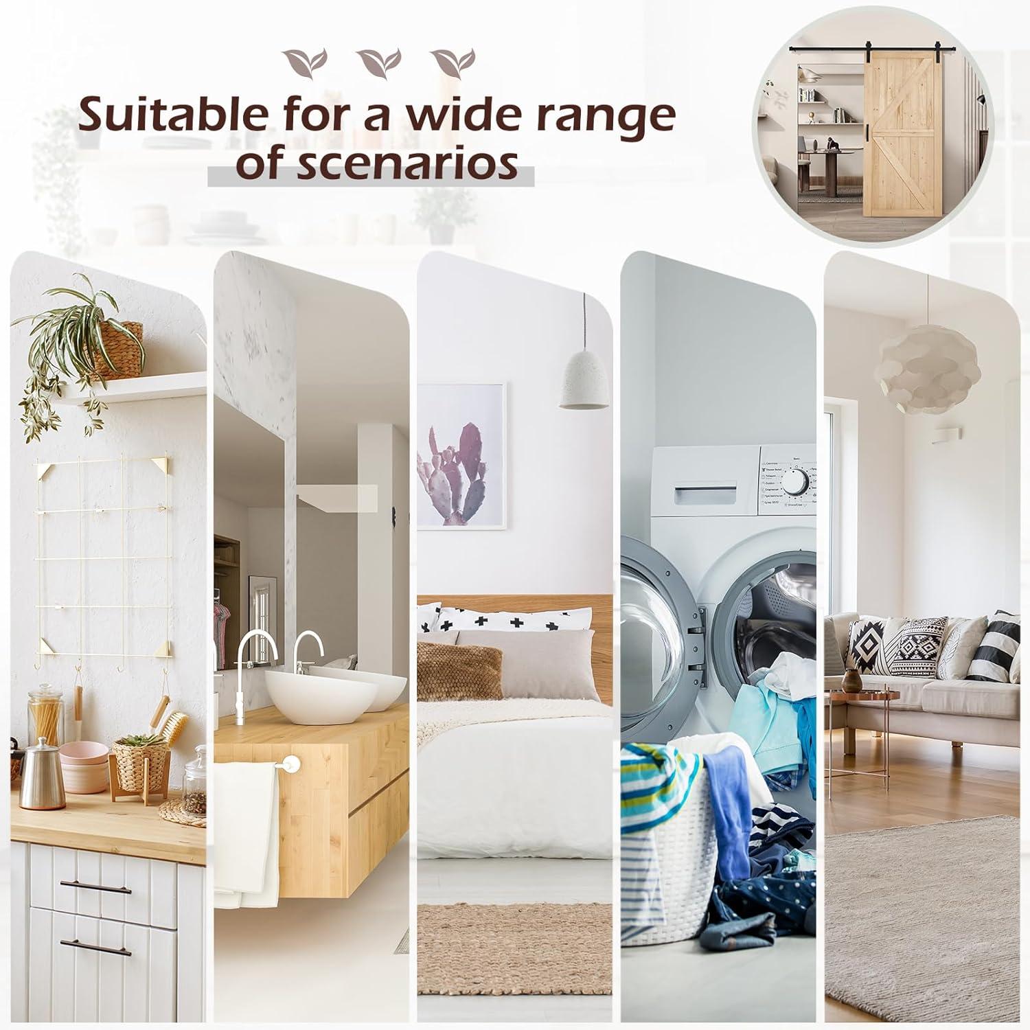 Spruce Sliding Barn Door Apply to Interior Rooms & Storage Closet,42in x 84in