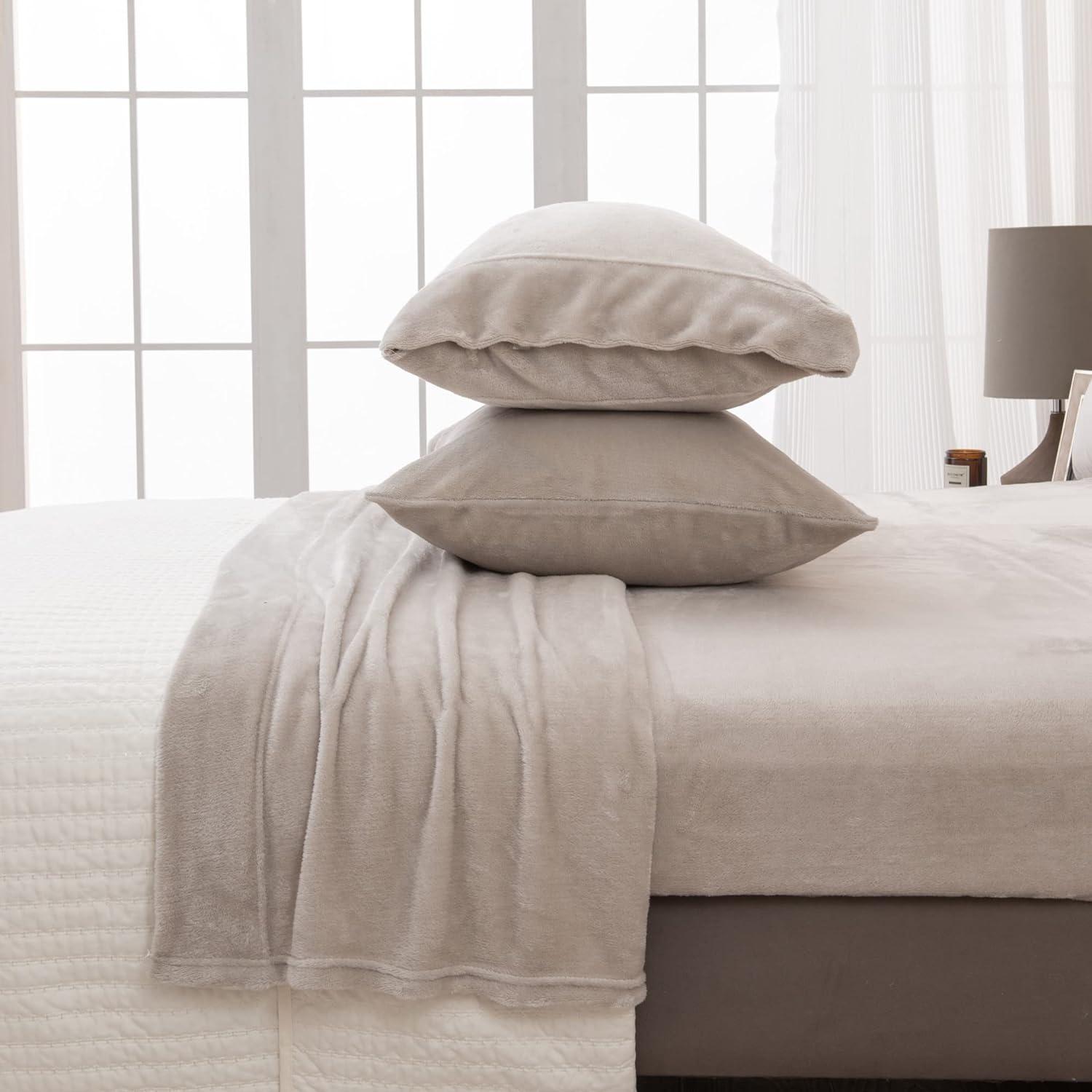 FreshFolds Ultra Soft Micro Plush Velvet Solid Sheet Sets