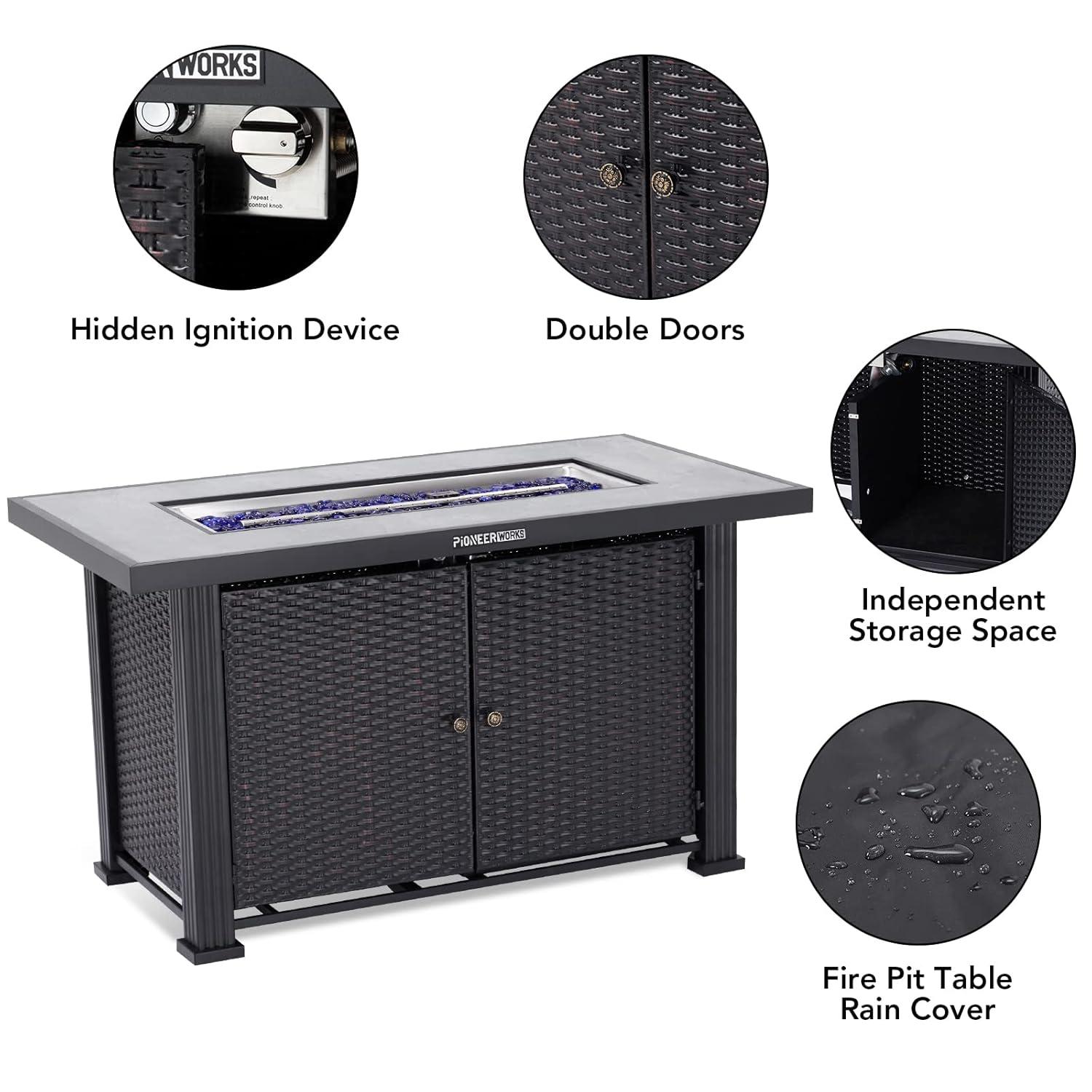 Yesurprise 25'' x 44'' Stainless Steel Fire Pit Accessory