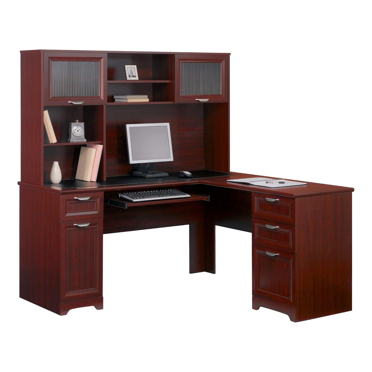 Realspace Magellan 59"W L-Shaped Desk, Classic Cherry