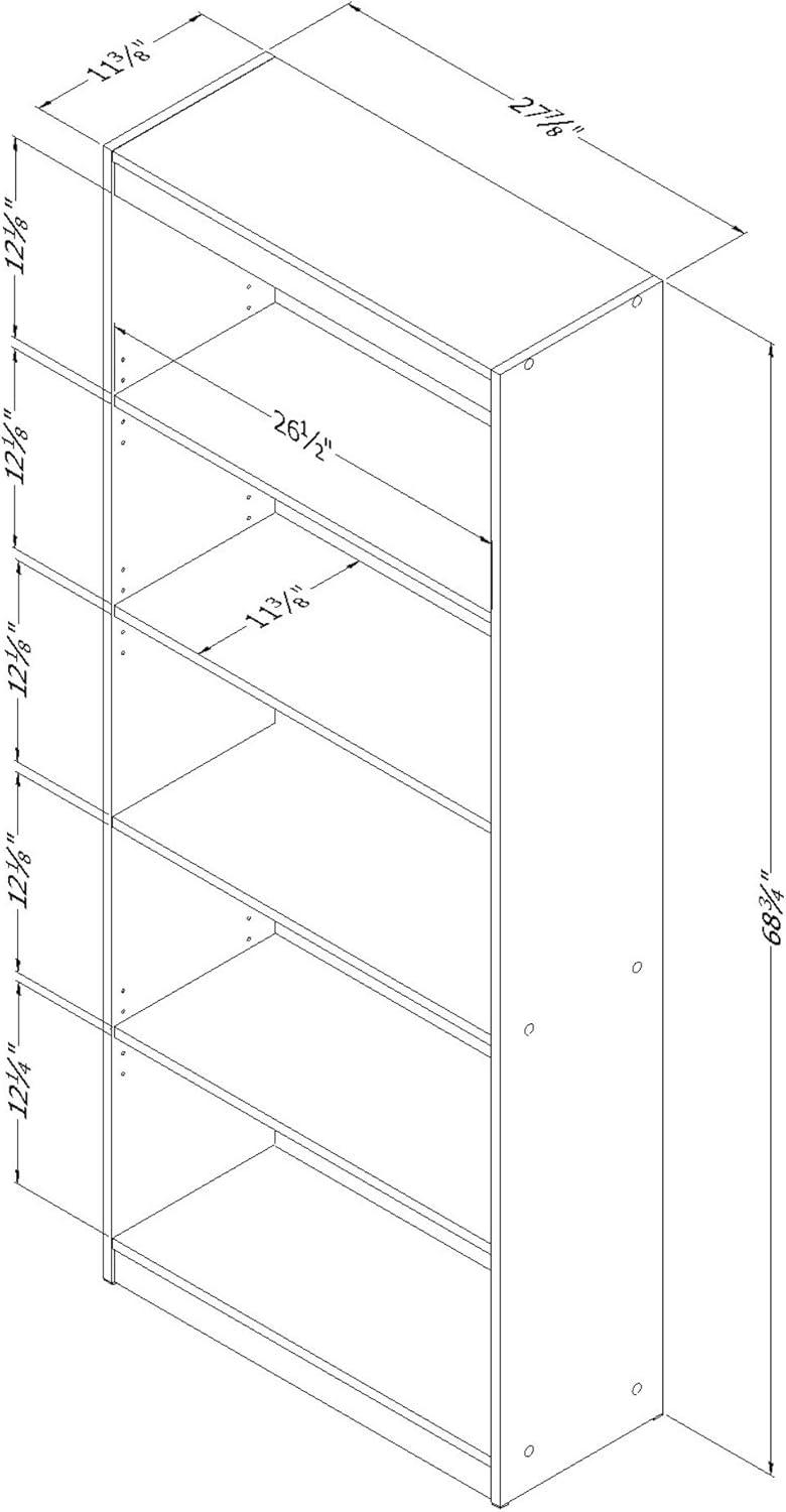 South Shore Axess, Contemporary Bookcase, Standard White