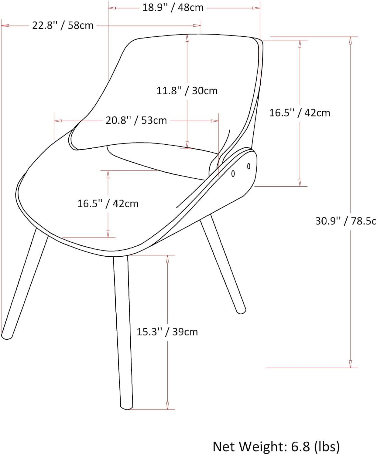 Gray Linen Upholstered Birch Wood Side Chair