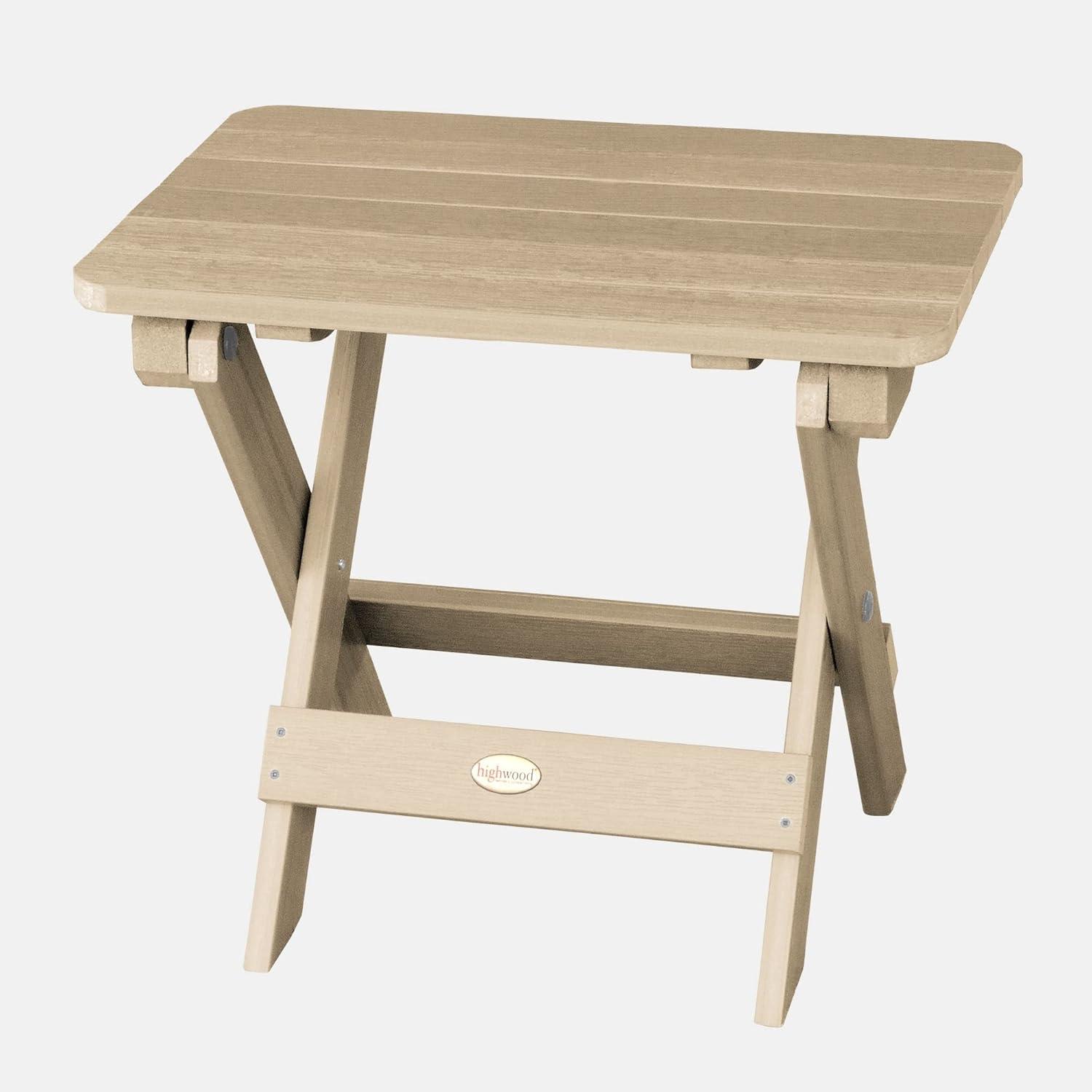 Highwood Folding Adirondack Side Table - 20" L x 13.8" W x 17.2" H, Outdoor, Eco-friendly, Synthetic Wood