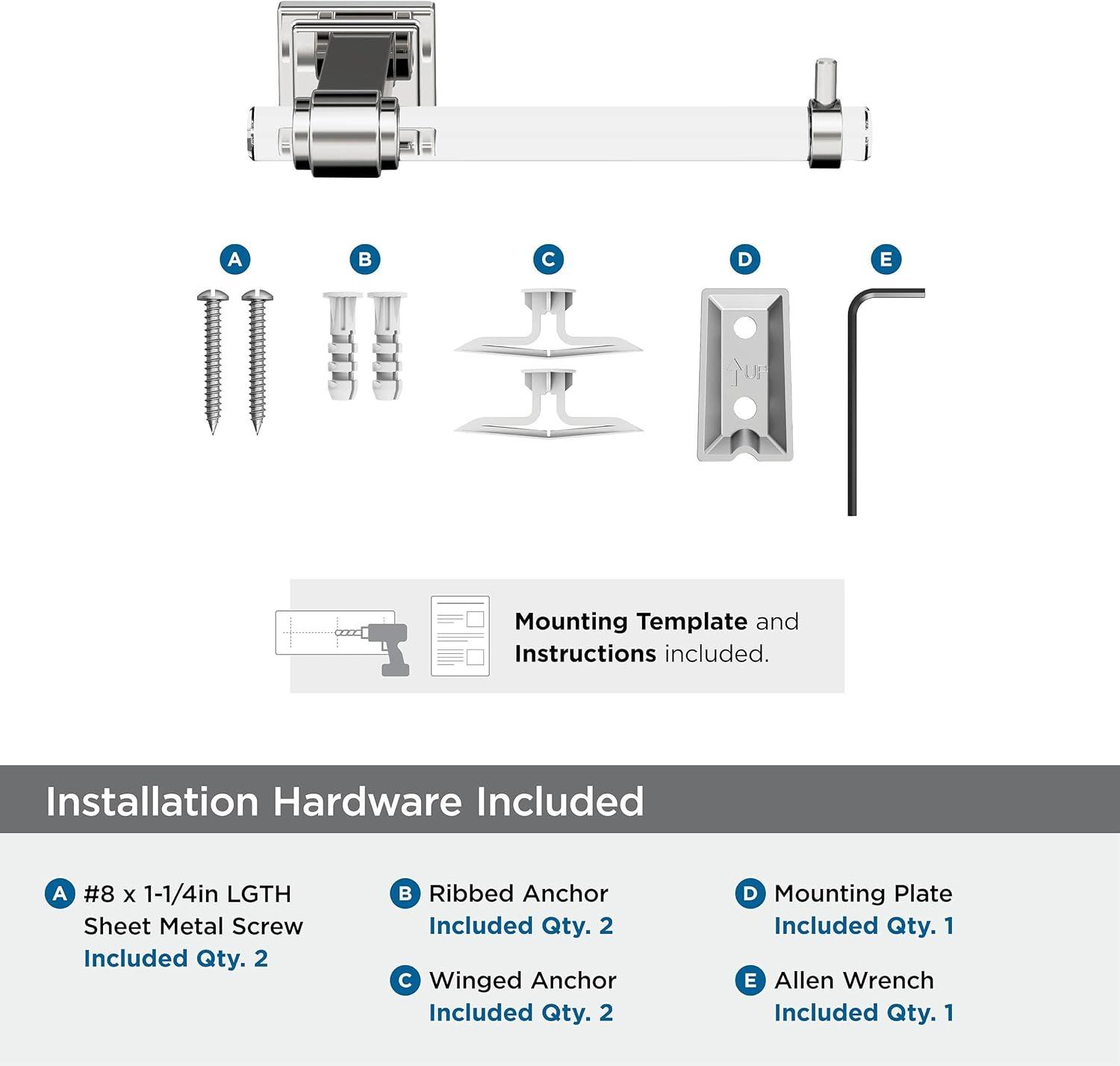 Amerock Glacio Wall Mount Toilet Paper Holder BH36061C26