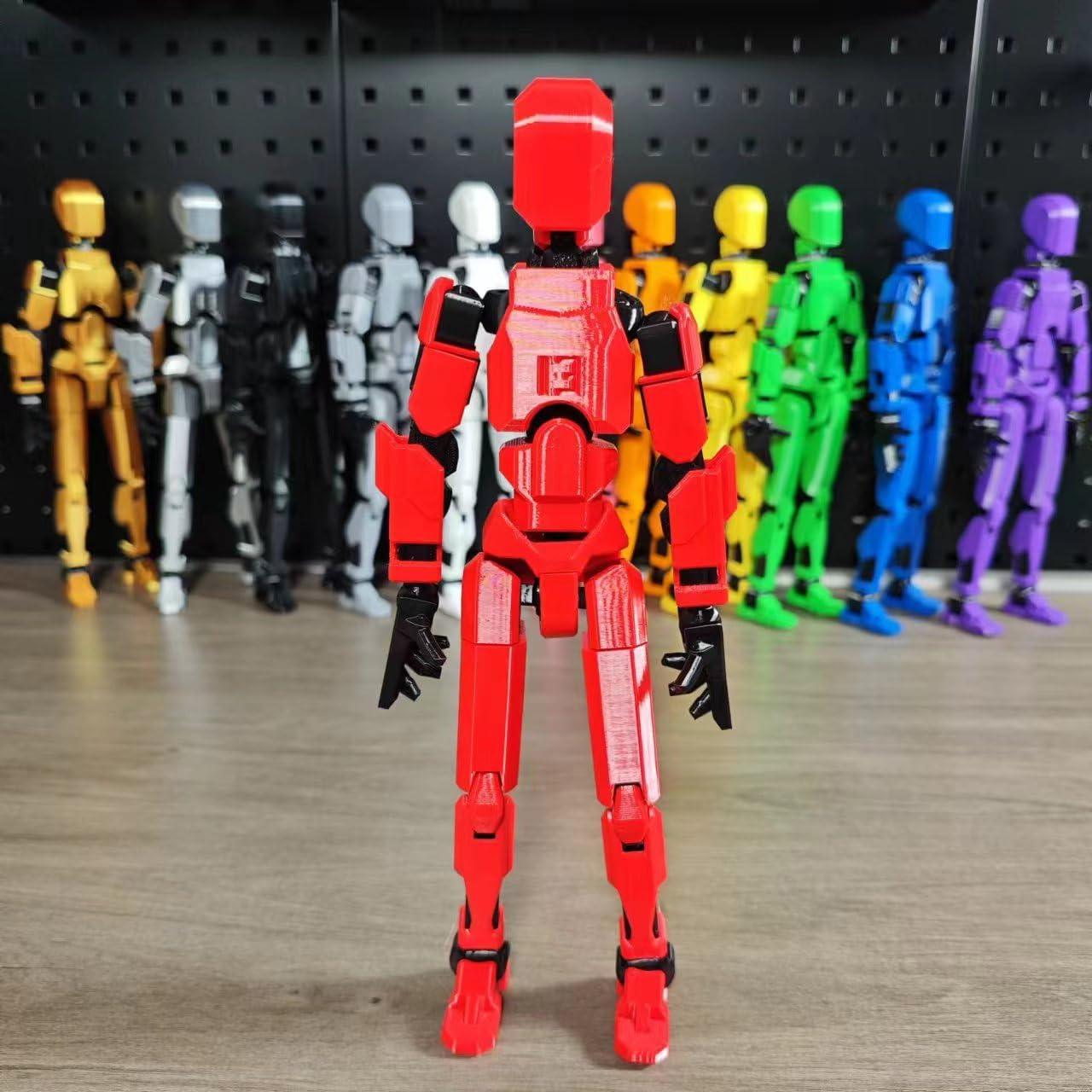 5PCS Assembly Completed T13 Action Figure 3D Printed Multi-Jointed Movable,Lucky 13 Action Figures,Multi-Articular Action Figures,Desktop Decorations,Creative Gifts (5 Colors)