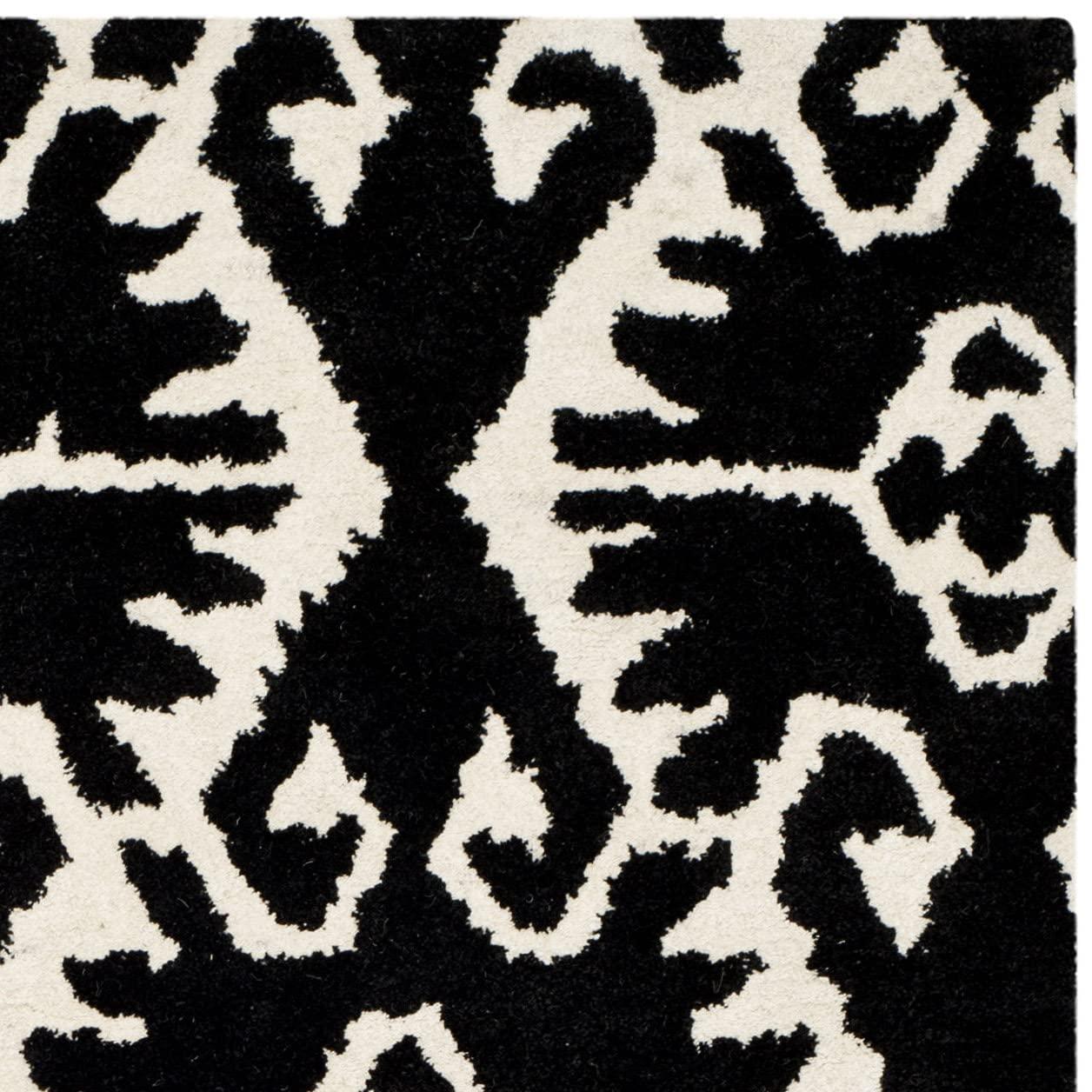 Wyndham WYD323 Hand Tufted Indoor Area Rug - Black/Ivory - 6'x9' - Safavieh.