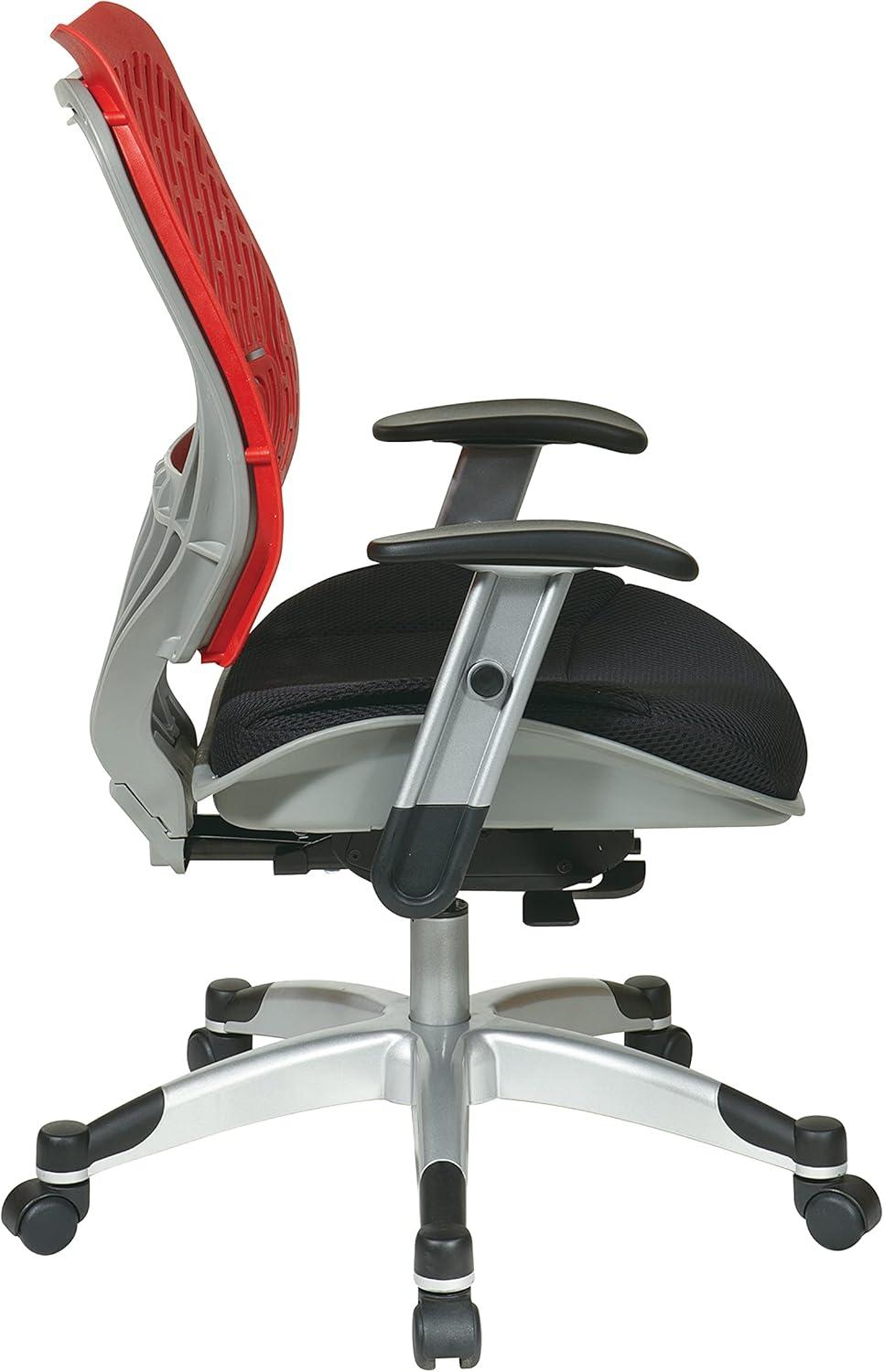 Unique Self Adjusting Ice SpaceFlex Black Fabric Back Managers Chair