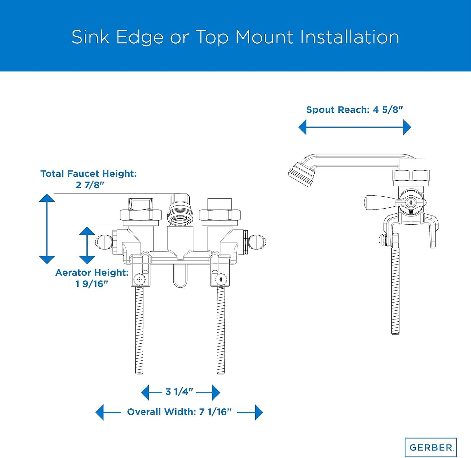 Gerber Two Handle Laundry Faucet