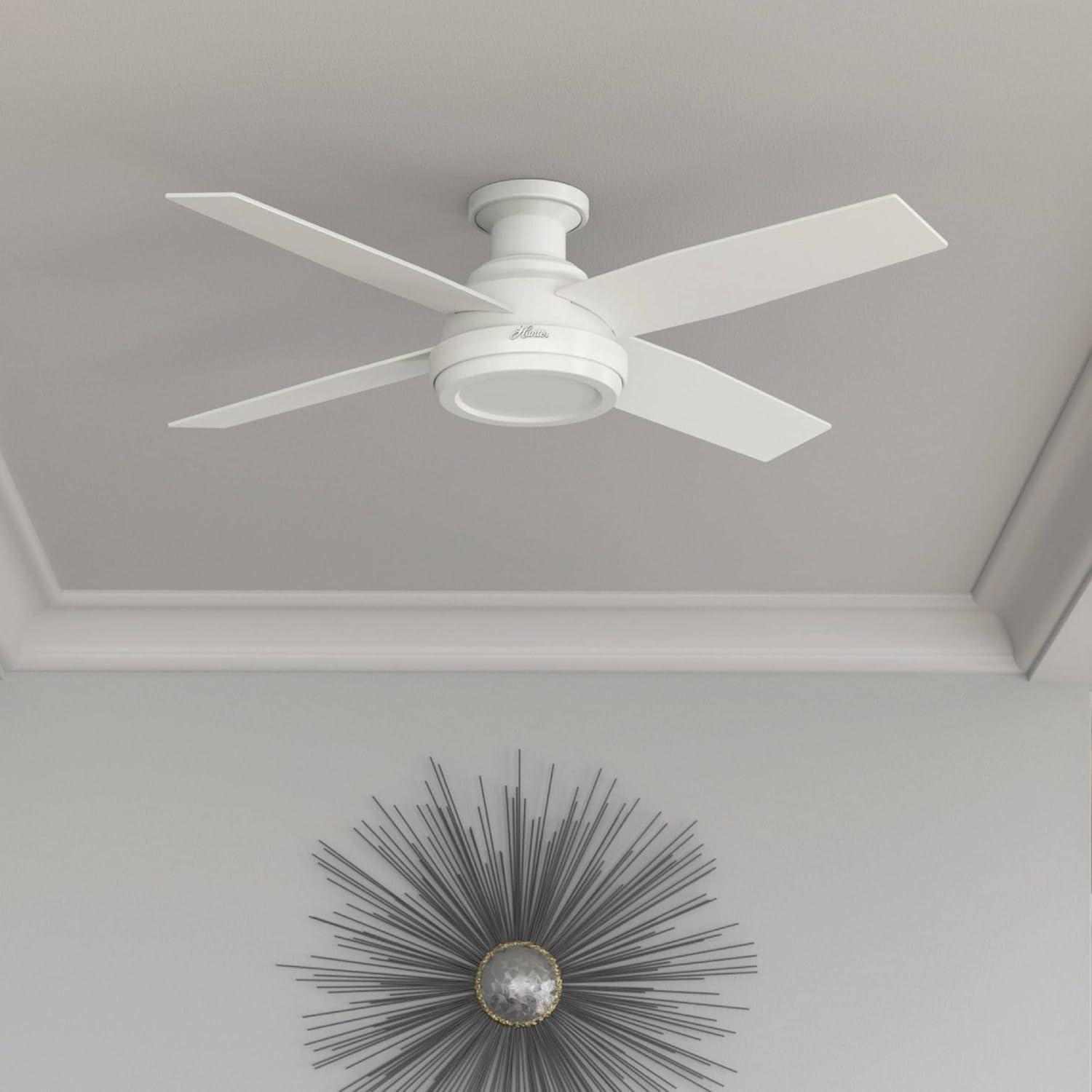 52" Dempsey 4-Blade Flush Mount Ceiling Fan with Remote Control