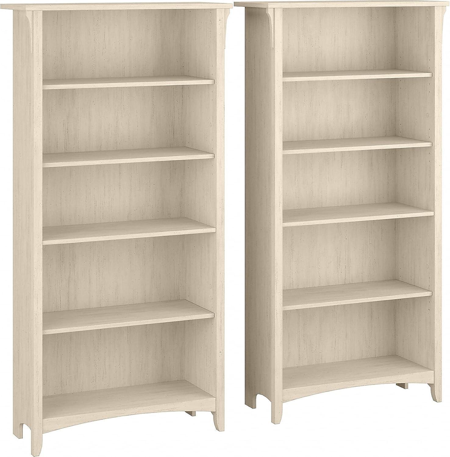 Pernell Tall 5 Shelf Bookcase - Set Of 2