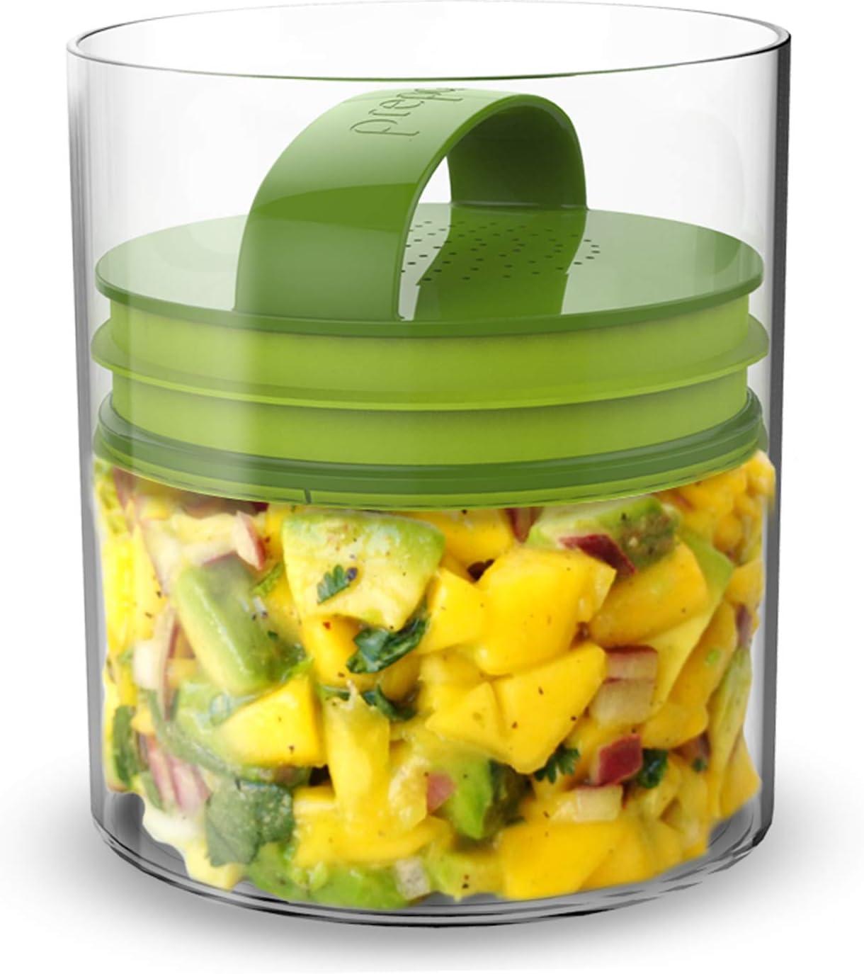 Prepara Green Grocer Super Savor Vacuum Seal Food Storage Container, Green