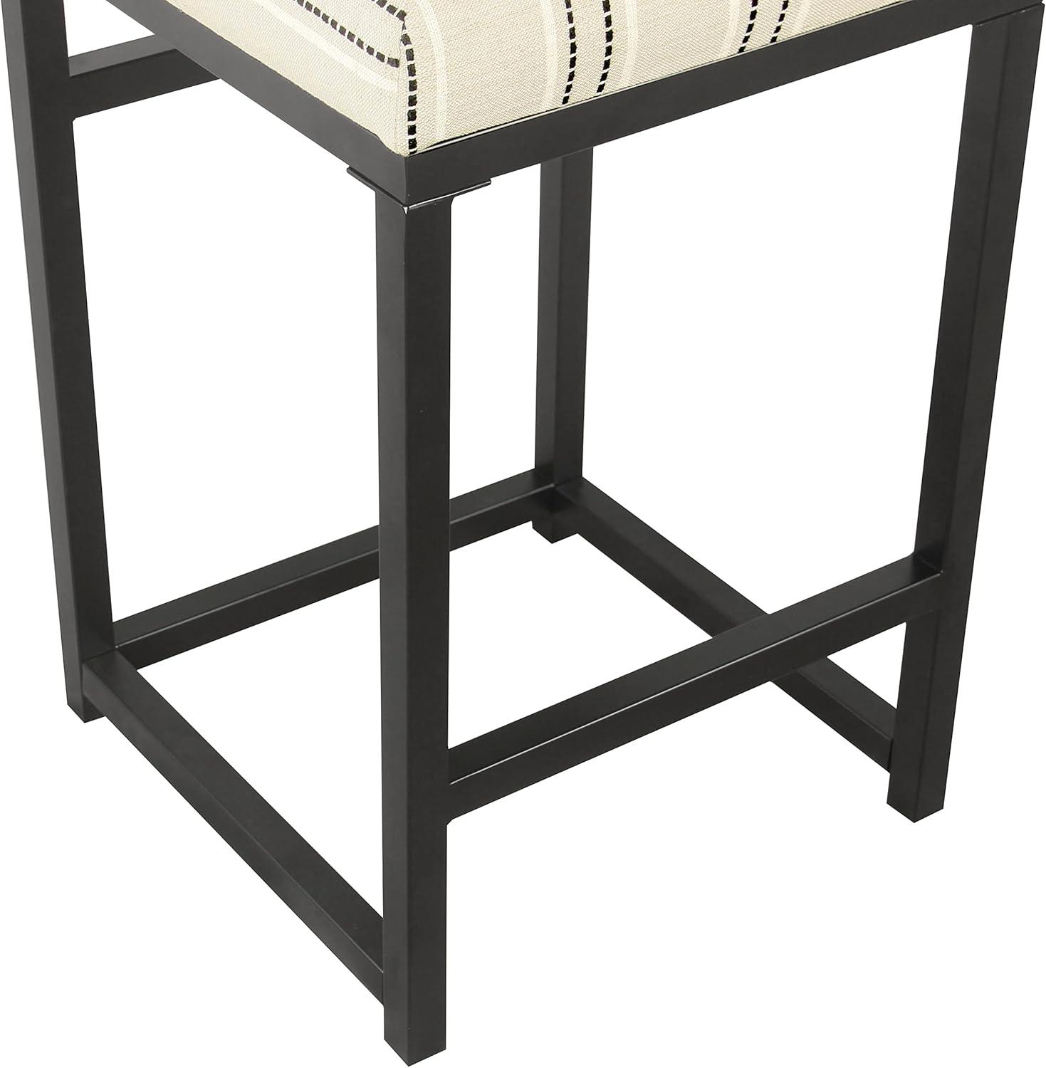 Open Back Metal Counter Height Barstool - HomePop