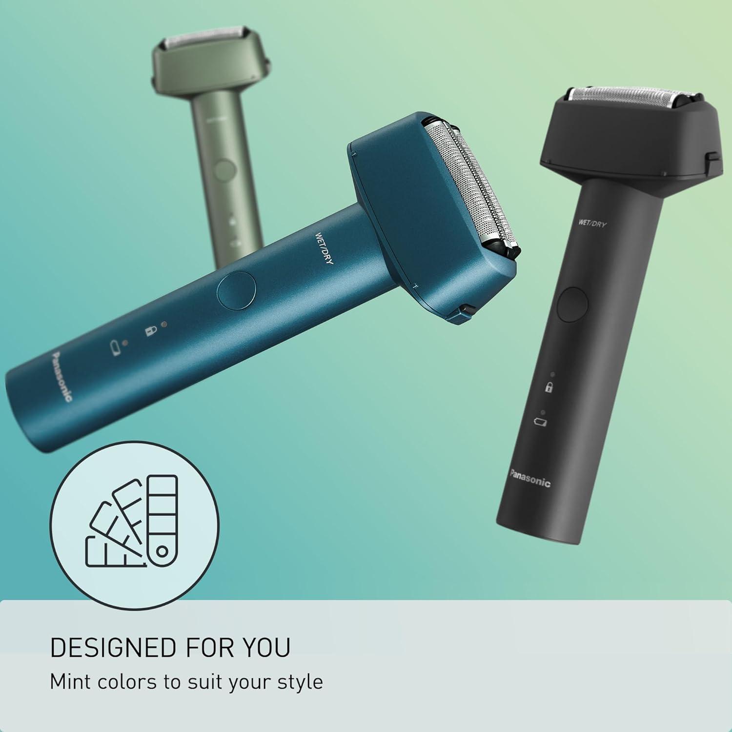 Panasonic Electric Razor for Men, Wet Dry Shaver with 3-Blade Cutting System, Ergonomic Handle and USB-C Charging- ES-RM3B-G