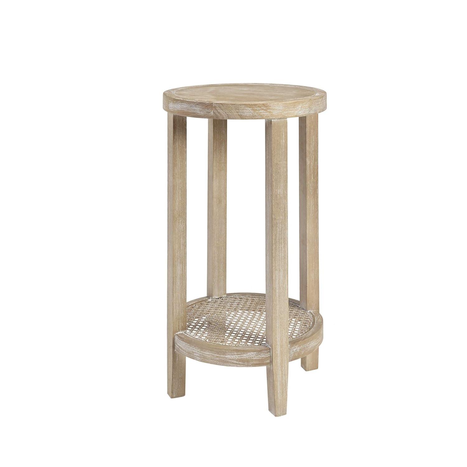Martha Stewart Martha Stewart Harley  Round End Table with Cane Detail