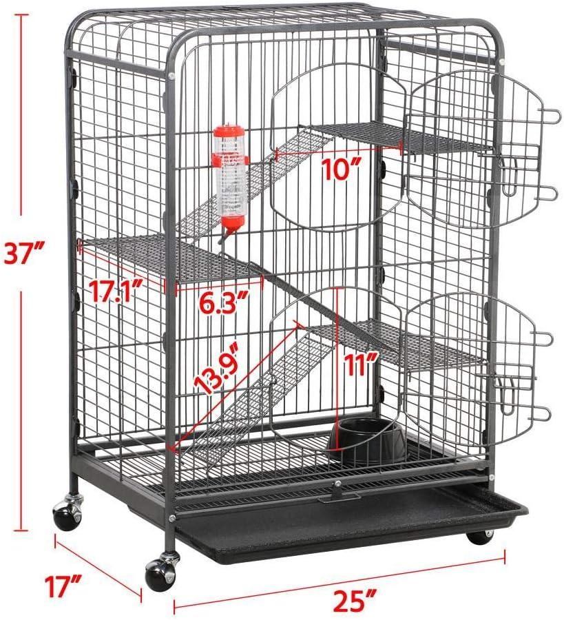 Durable Ferret Cage Rabbit Chinchilla Rat Cage Small Animal Play House 37"