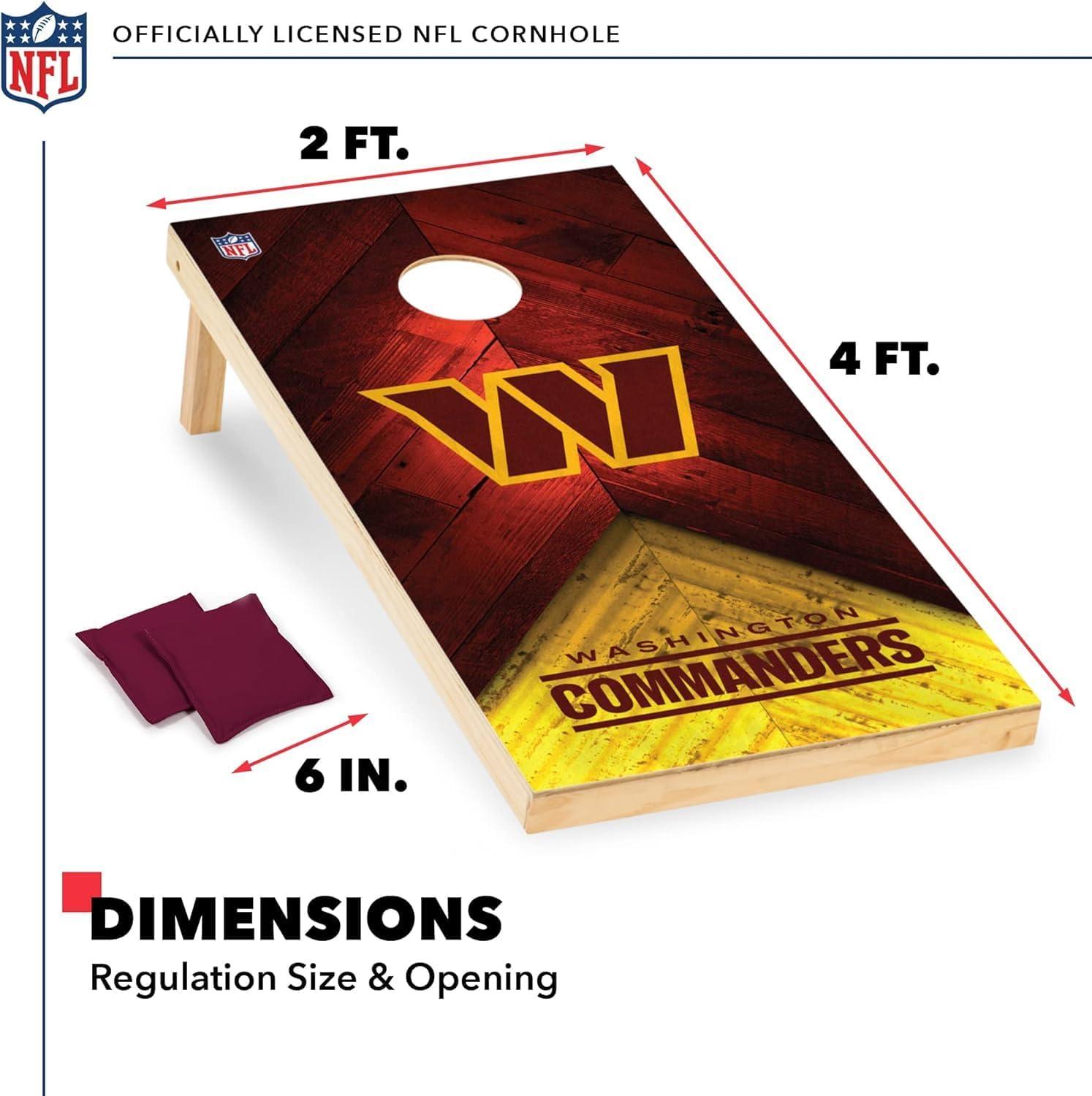 NFL Washington Commanders 2'x4' Wood Cornhole Set