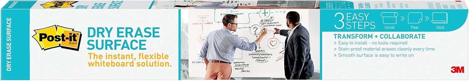 Post-it® Wall Dry Erase Small - 2' - 4' Whiteboard