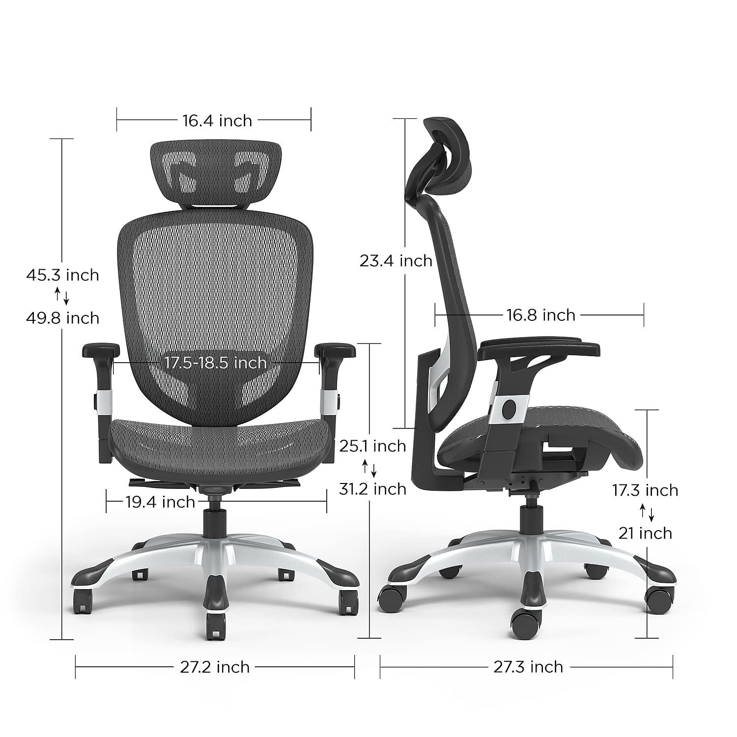 Staples Hyken Ergonomic Mesh Swivel Task Chair, Black (UN59460)