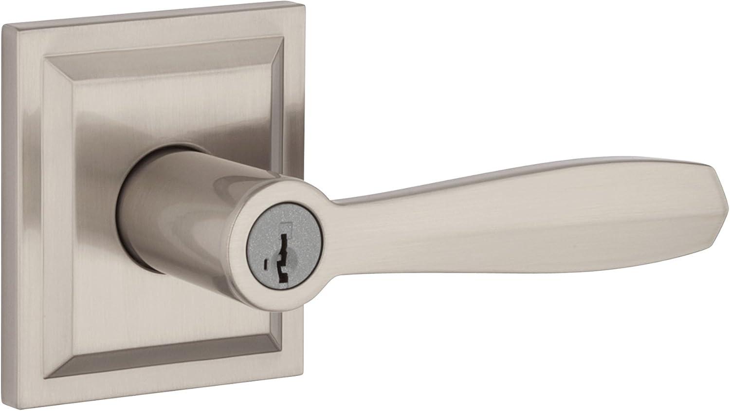 Baldwin Torrey Low Profile Rose Keyed Entry Lever Featuring Smartkey in SN