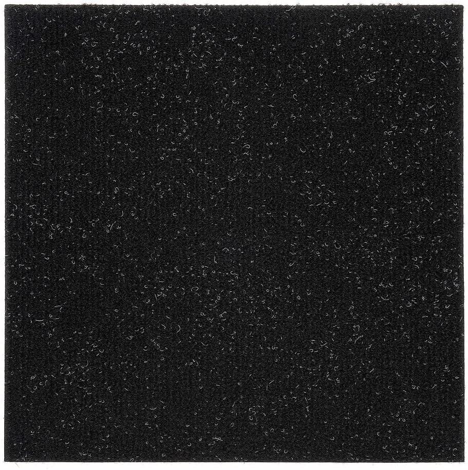 Nexus 19.7'' Black Polyester Self-Adhesive Carpet Tile