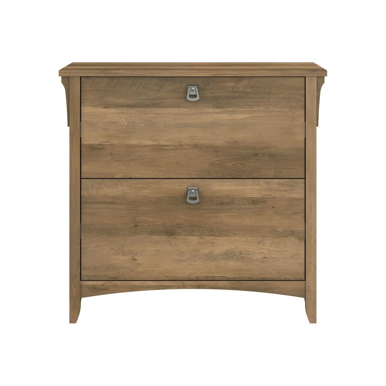 Bush Furniture Salinas 2 Drawer File Cabinet in Reclaimed Pine