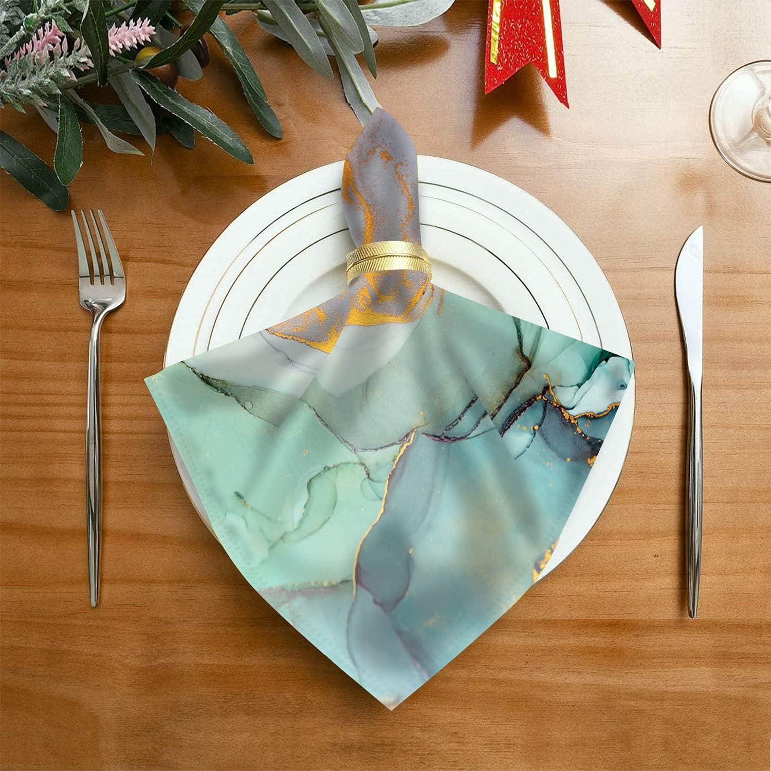 DII Lemon Bliss Printed Napkin Set 6 Piece, Yellow/Green, 20x20"