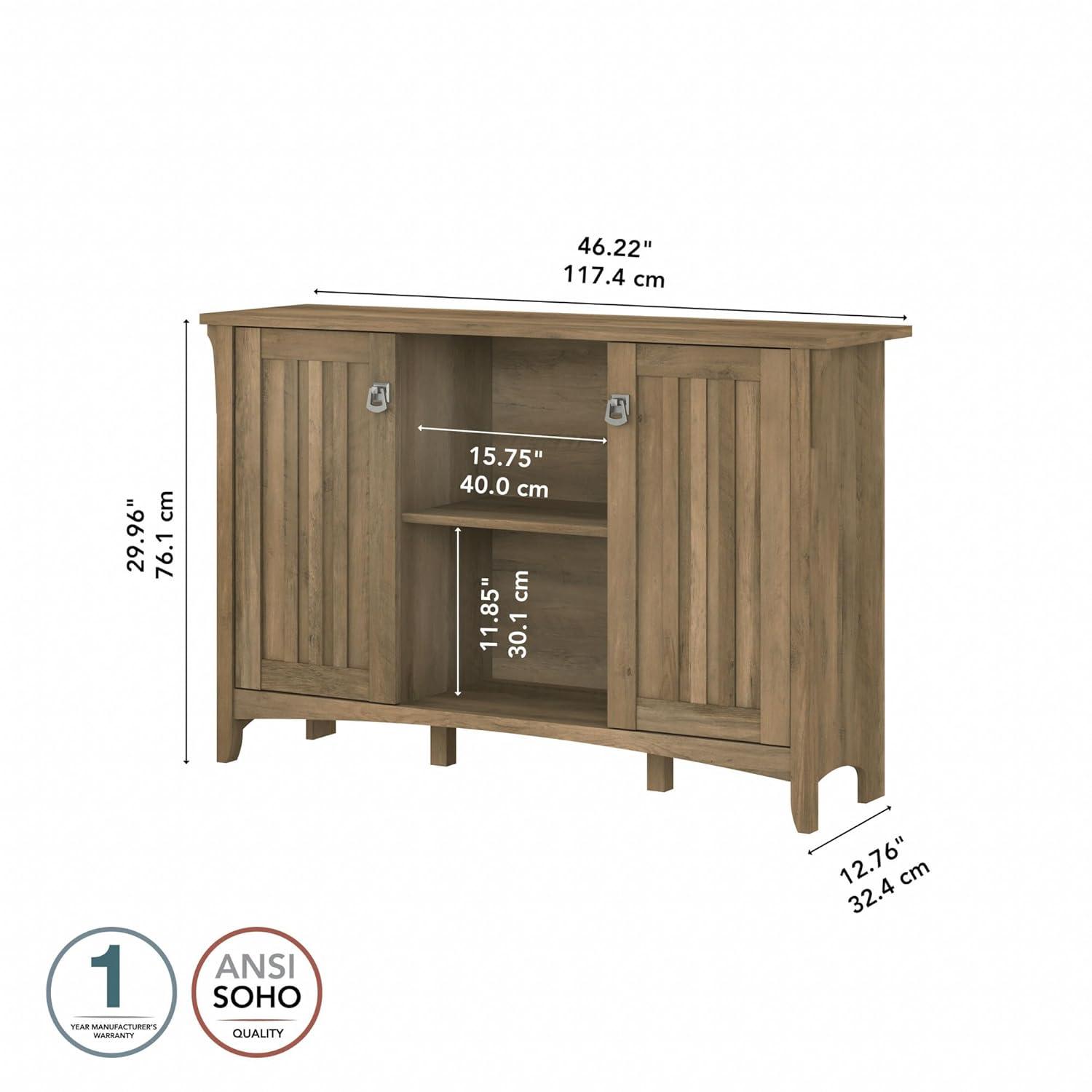 Bush Furniture Salinas Accent Storage Cabinet with Doors in Reclaimed Pine