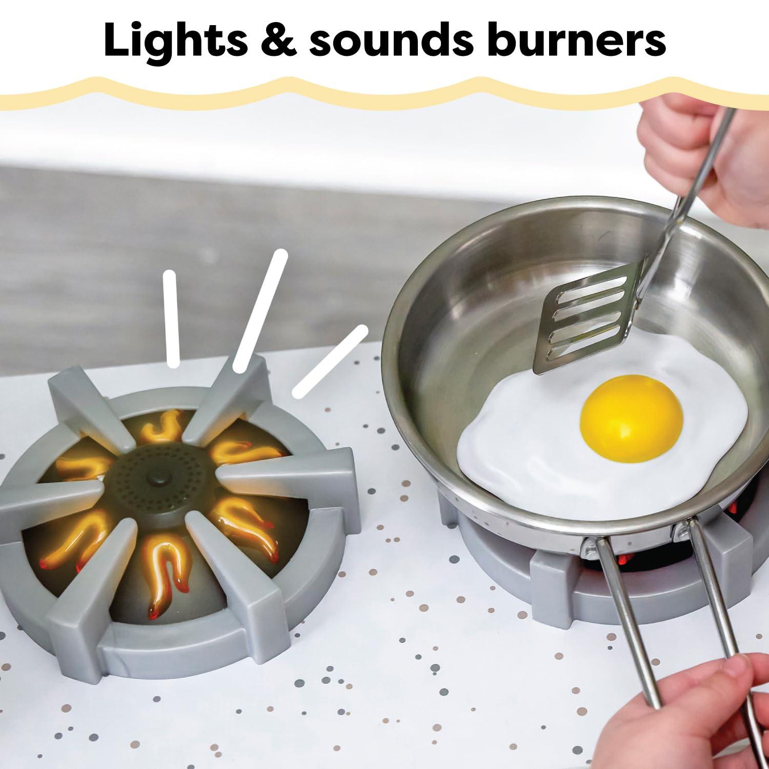 KidKraft Ultimate Corner Play Kitchen with Lights & Sounds - White with 1 Piece Accessory Play Set