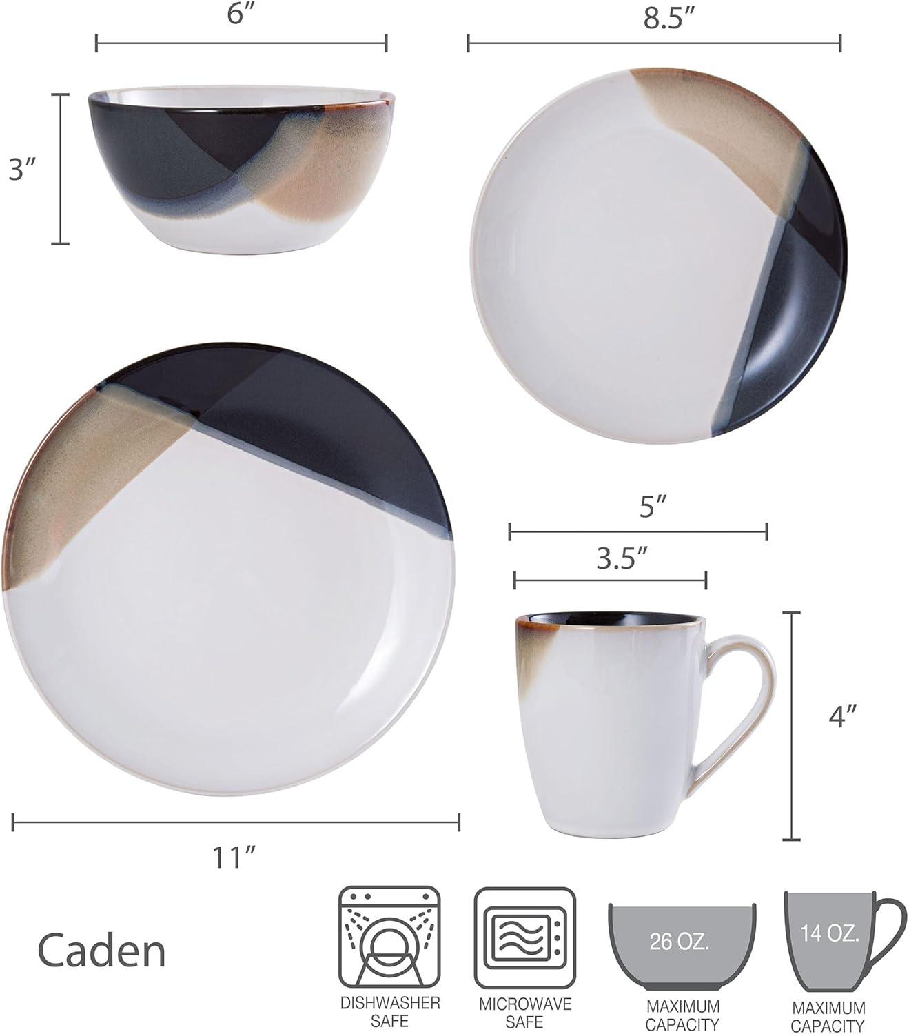 Gourmet Basics by Mikasa Caden 16-Piece Dinnerware Set, Service for 4