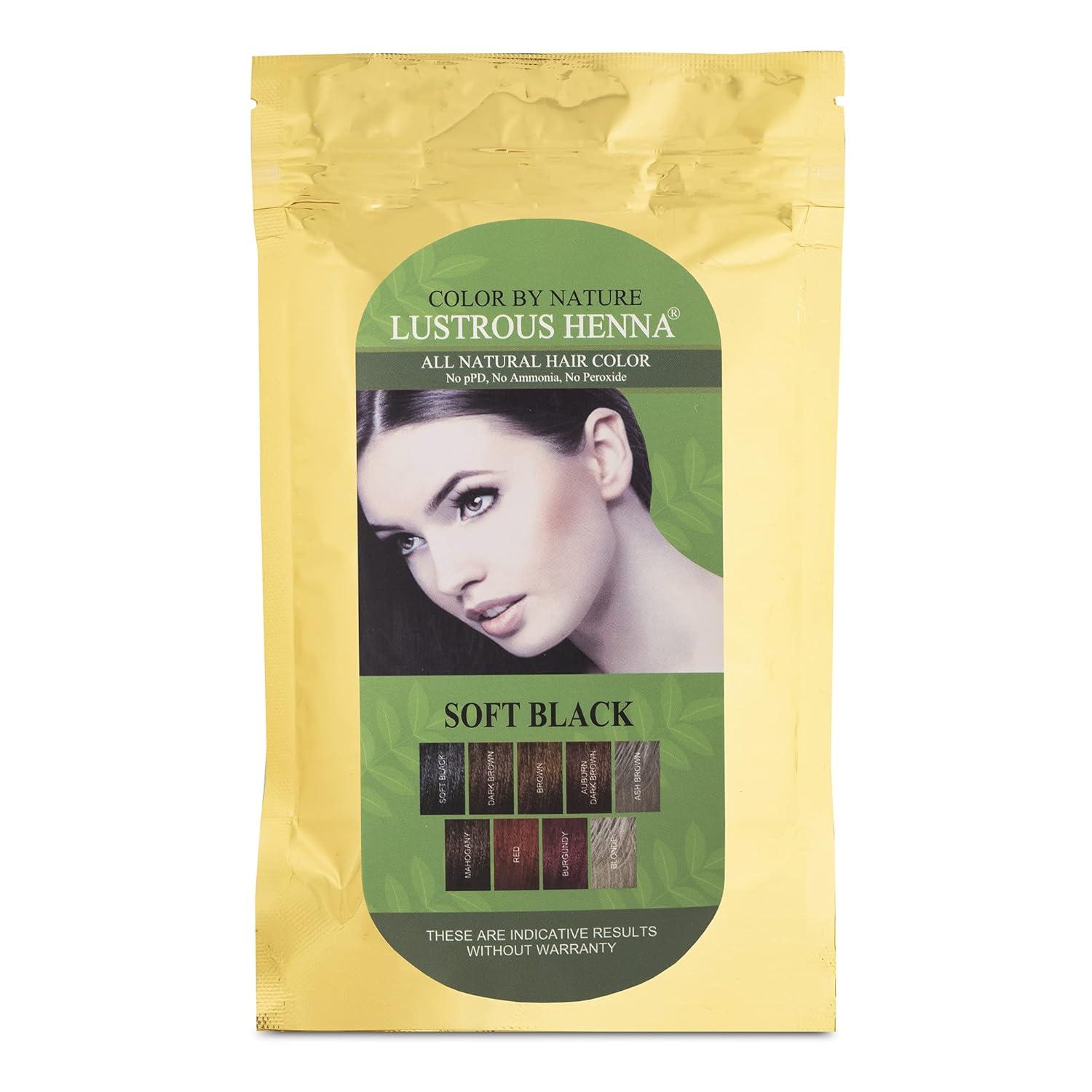 Soft Black Color by Nature Lustrous Henna  100 grams