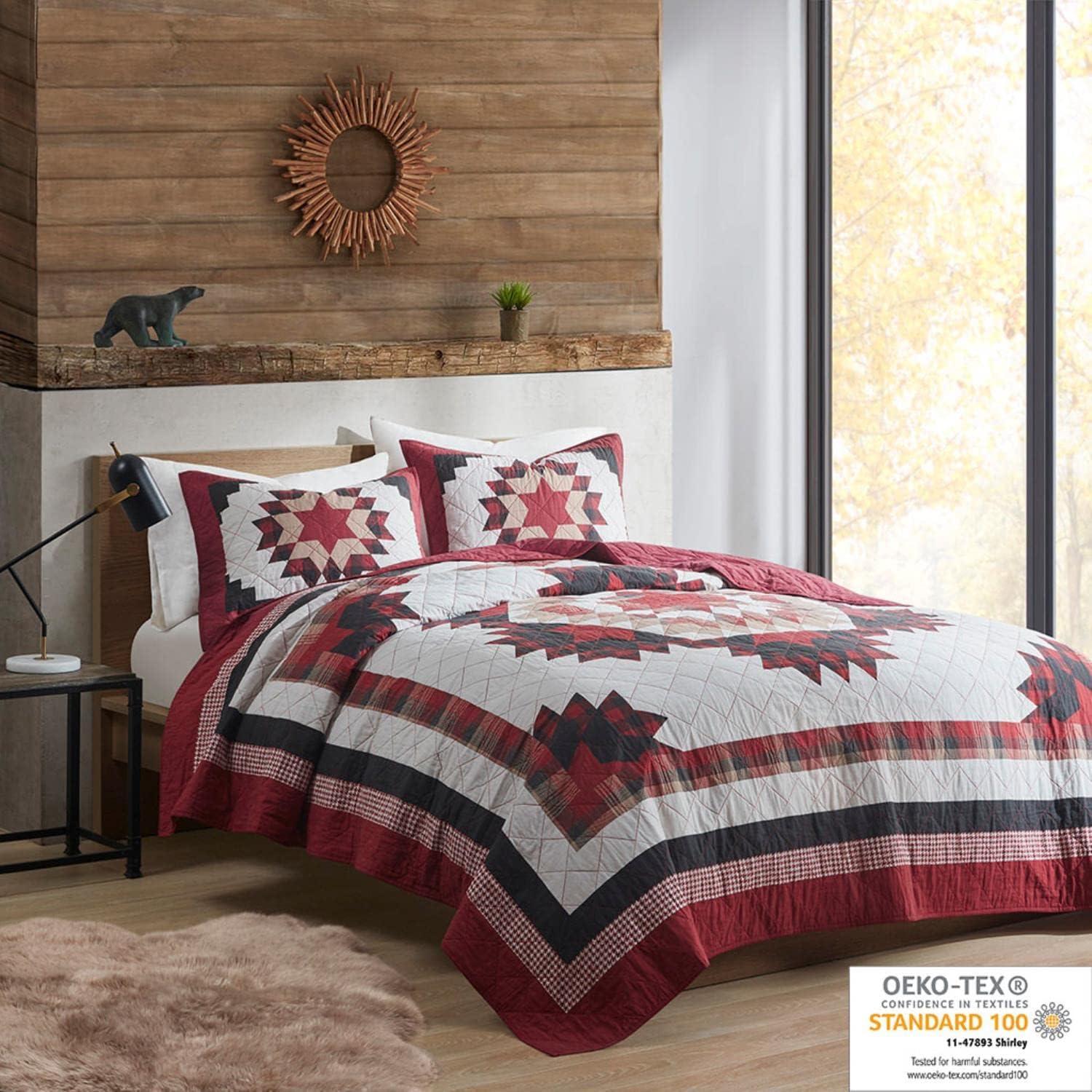 Compass Cotton Quilt Mini Set Red - Woolrich